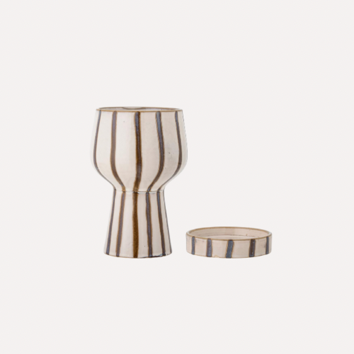 Agna Flowerpot, Brown, Stoneware